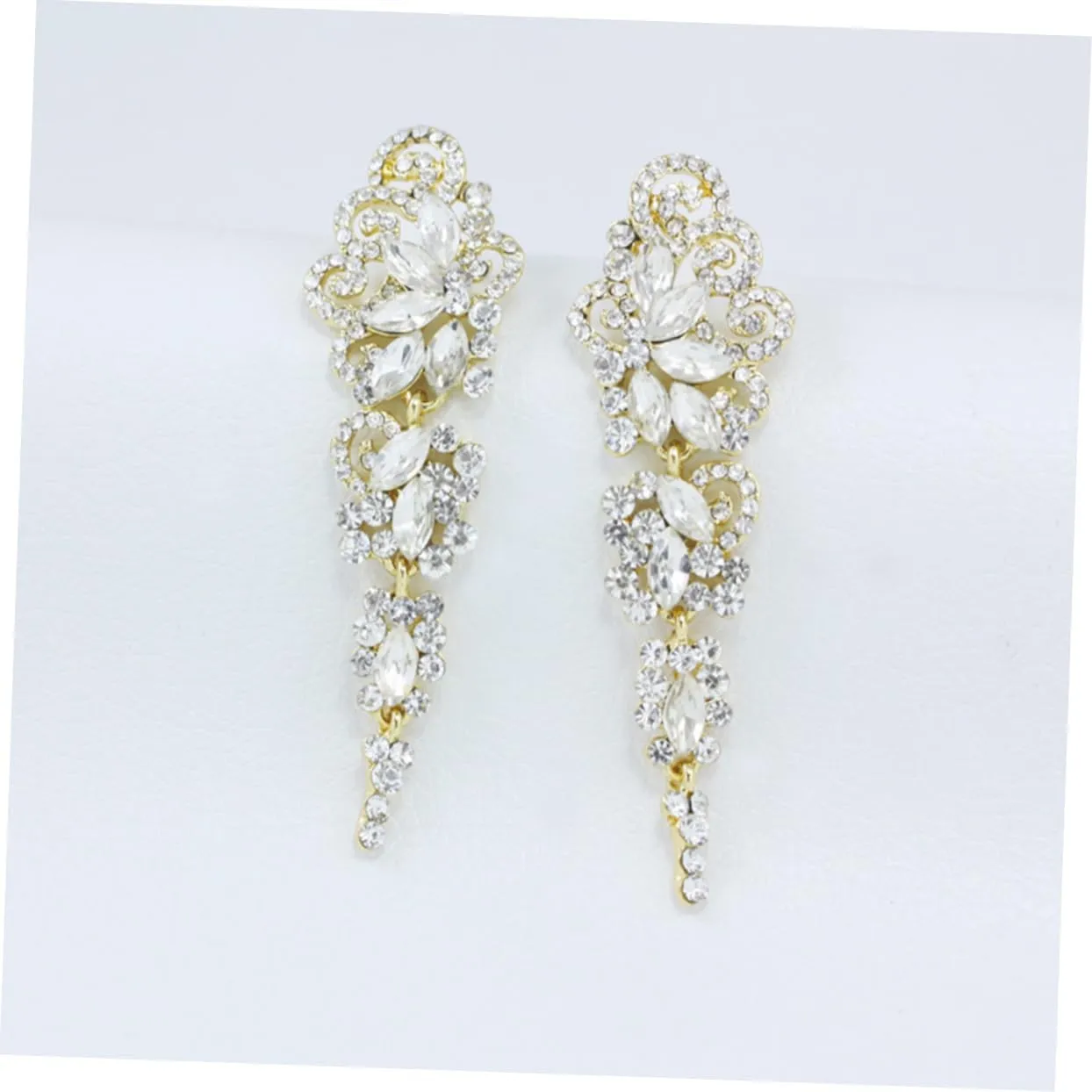 1 Pair Rhinestone Earrings Dangle Wedding Earrings Drop Earrings Wedding Womens Earrings Fringe Earrings