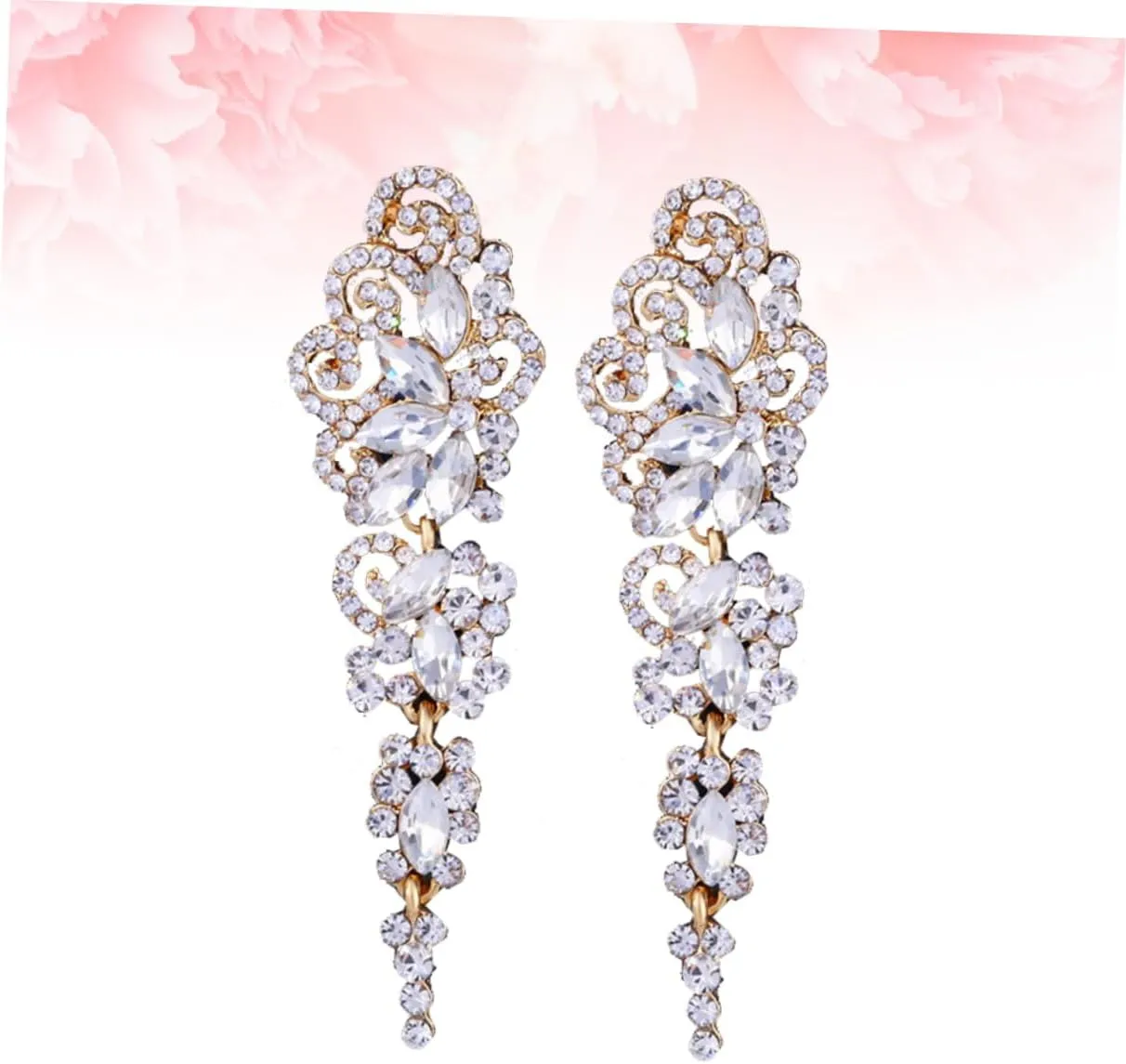 1 Pair Rhinestone Earrings Dangle Wedding Earrings Drop Earrings Wedding Womens Earrings Fringe Earrings
