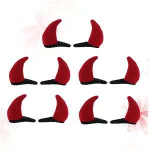 10pcs Horn Hair Clips for Boy Girl Women Halloween Party Accessories Fun Headwear for Girls Boy Girl Lightweight Design