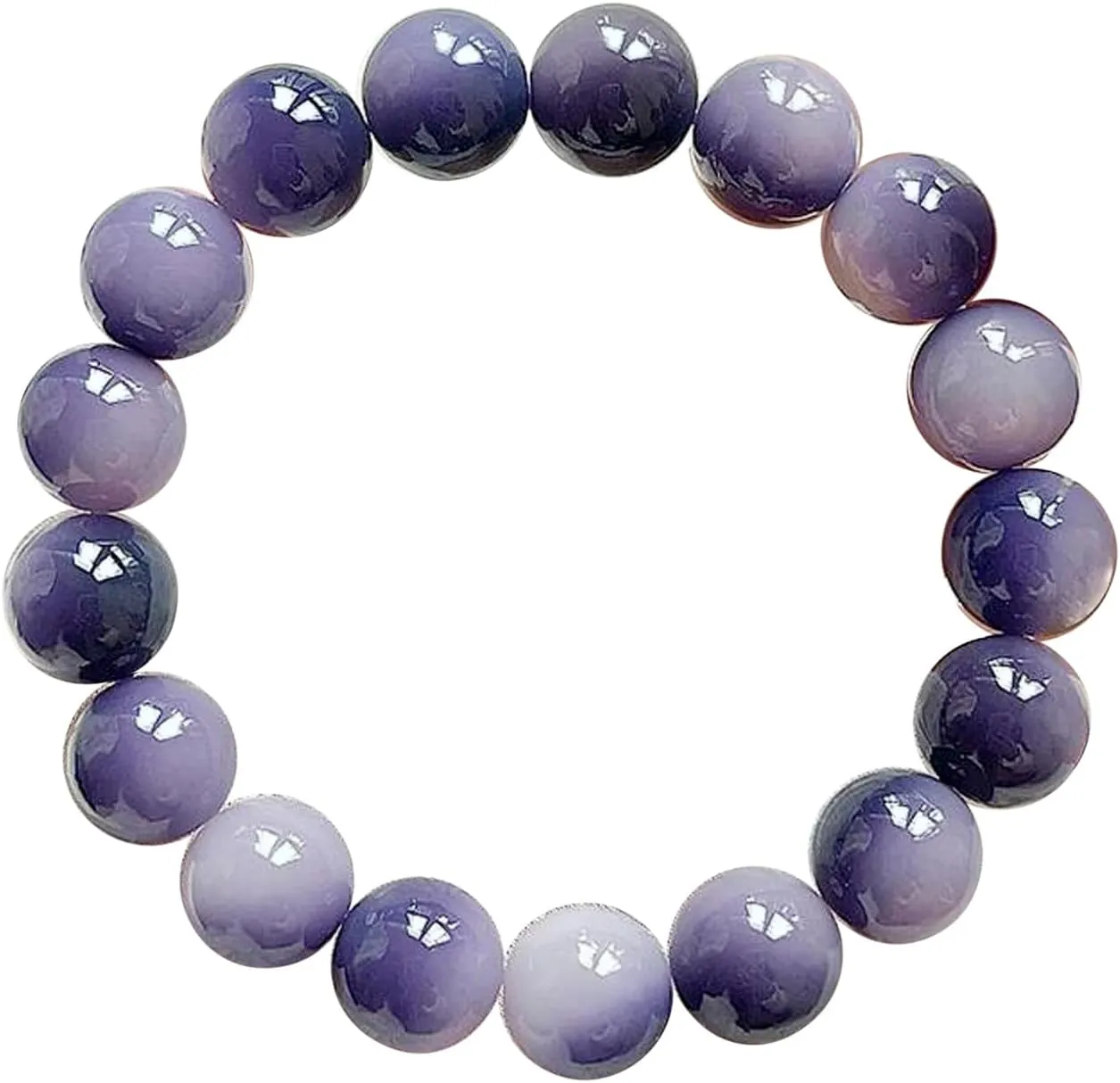 12mm Beaded Bracelets for Women Men Unisex Charm Best Friends Gemstones Adjustable Stretch Birthday