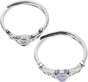 2 Piece Angel Devil Couples Ring Set Silver Minimalist Stackable Rings for Women Love Symbol Jewelry for Couples