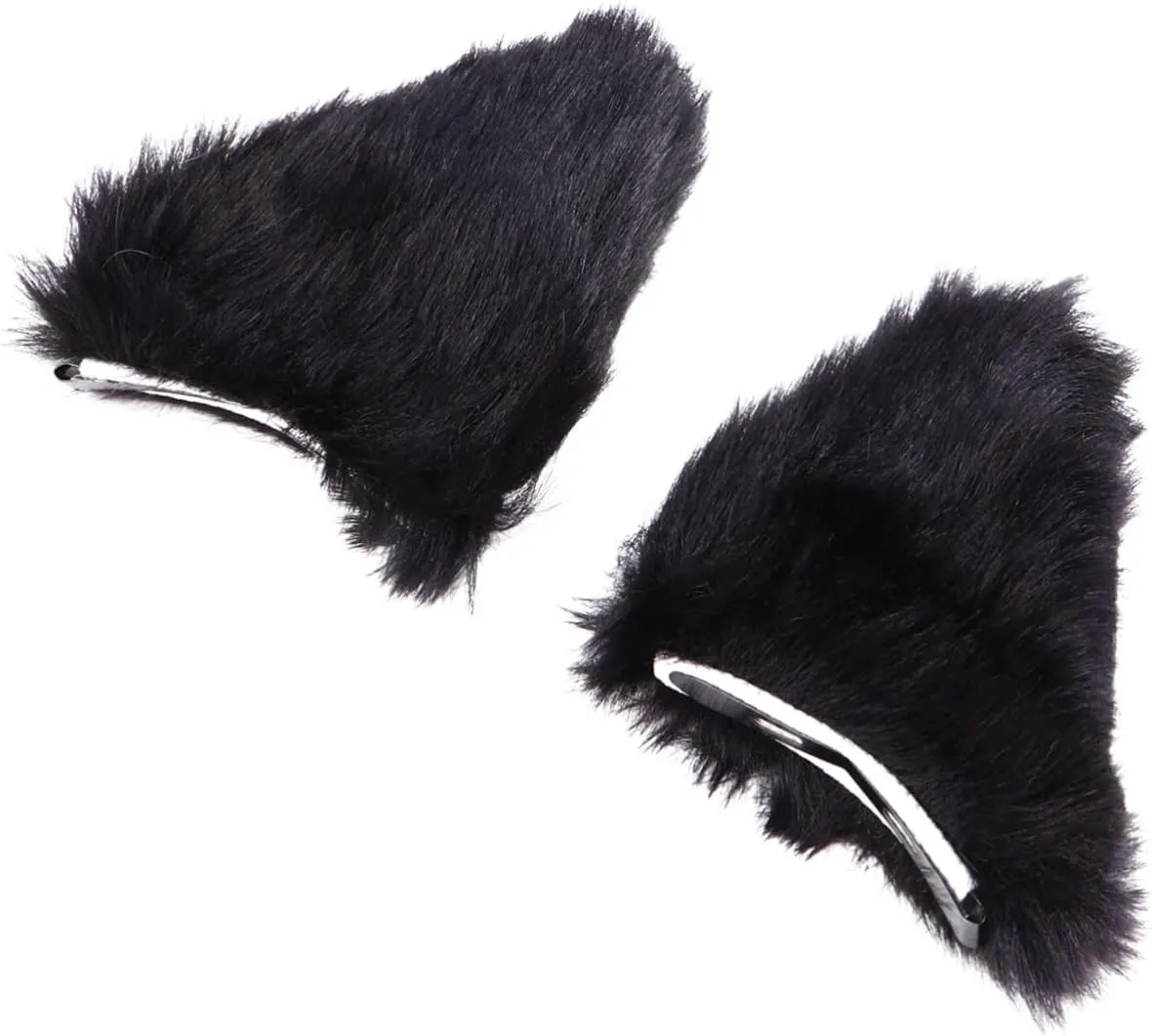 2Pcs Cat Ear Shape Hair Clips Cute Party Hairpins for Women Headwear for Halloween Festivals Comfortable Durable Accessories for Cosplay and Dress Up