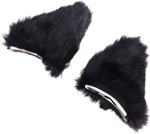 2Pcs Cat Ear Shape Hair Clips Cute Party Hairpins for Women Headwear for Halloween Festivals Comfortable Durable Accessories for Cosplay and Dress Up