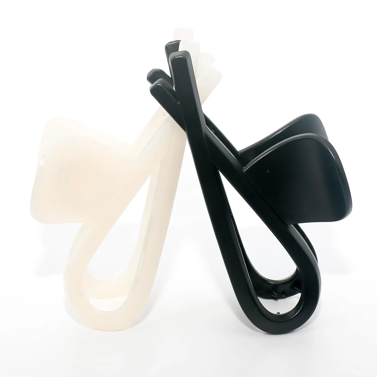 4.7 Inch Large Hair Claw Clips for Women, Strong Hold Claw Clips for Thick,Black Whit Cute Dolphin Shape, Hair Accessories Gifts for Women
