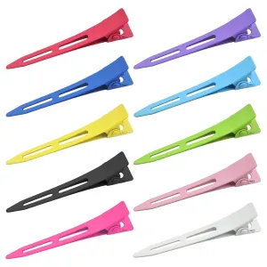 50pcs 10 Candy Colors Metal Alligator Curl Clips Single Prong Hair Clips Section Hairpins Hair Accessories for Girls Women Hair Extensions Styling Crafting, 55.5 mm