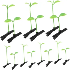 50Pcs Unique Bean Sprout Hair Clips for Grass Hairpins Headdress for Comfortable Hair Accessories for Sweet Hairstyles
