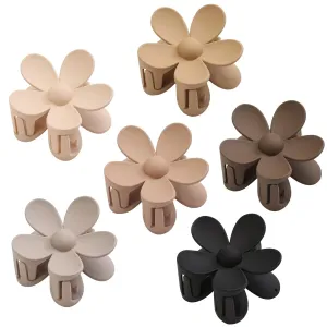 6PCS Flower Hair Accessories, Matte Large Claw Clips, Daisy Hair Clips for Thick and Thin Hair, Strong Hold Hair Clips for Women and Girls