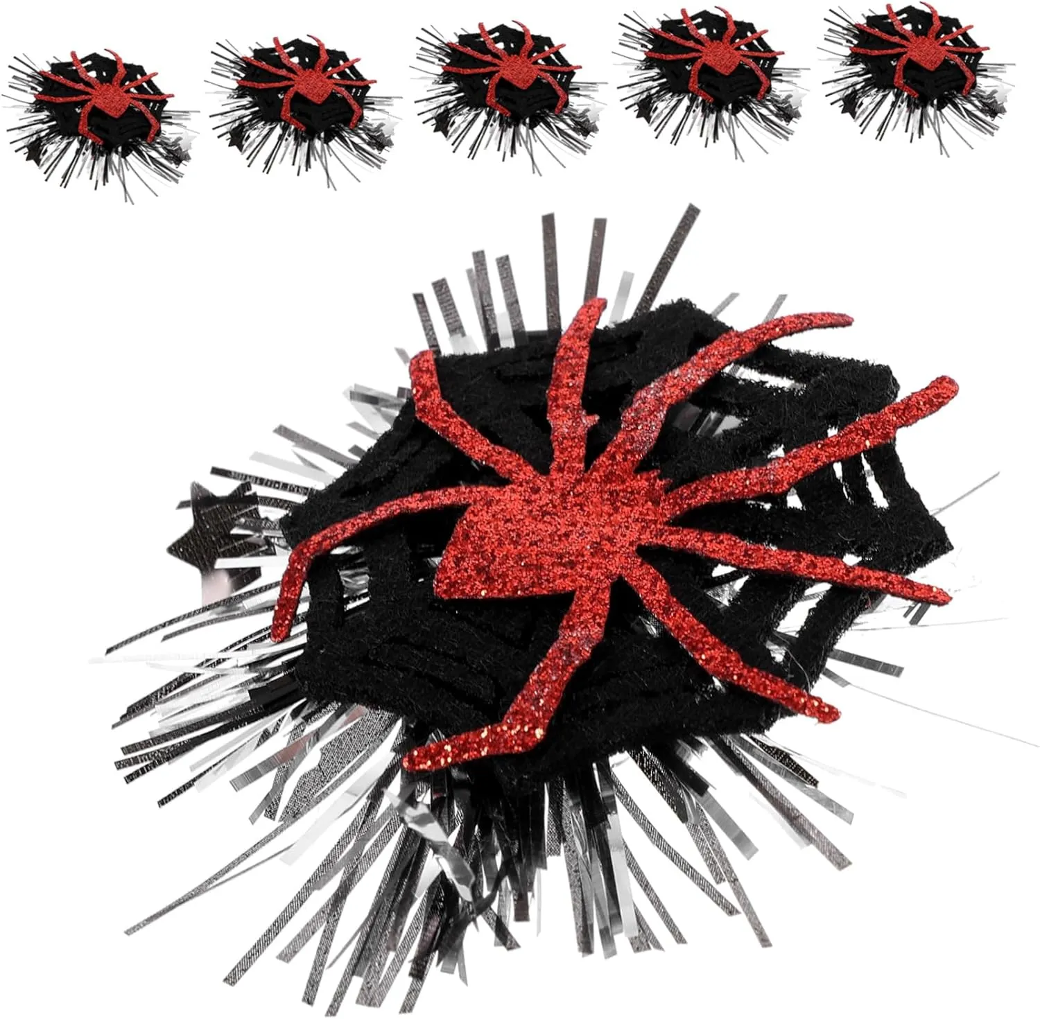 6pcs Spider Hair Barrettes Halloween Hair Accessories for Women for Costume Parties Cosplay and Everyday Wear for Spooky Celebrations