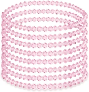 8Pcs Colorful Crystals Beaded Birthstone Bracelets for Women Dainty Stretch Birth Stone Bracelets Crystal Stackable Bracelet for Daughter Mom Birthday Gift