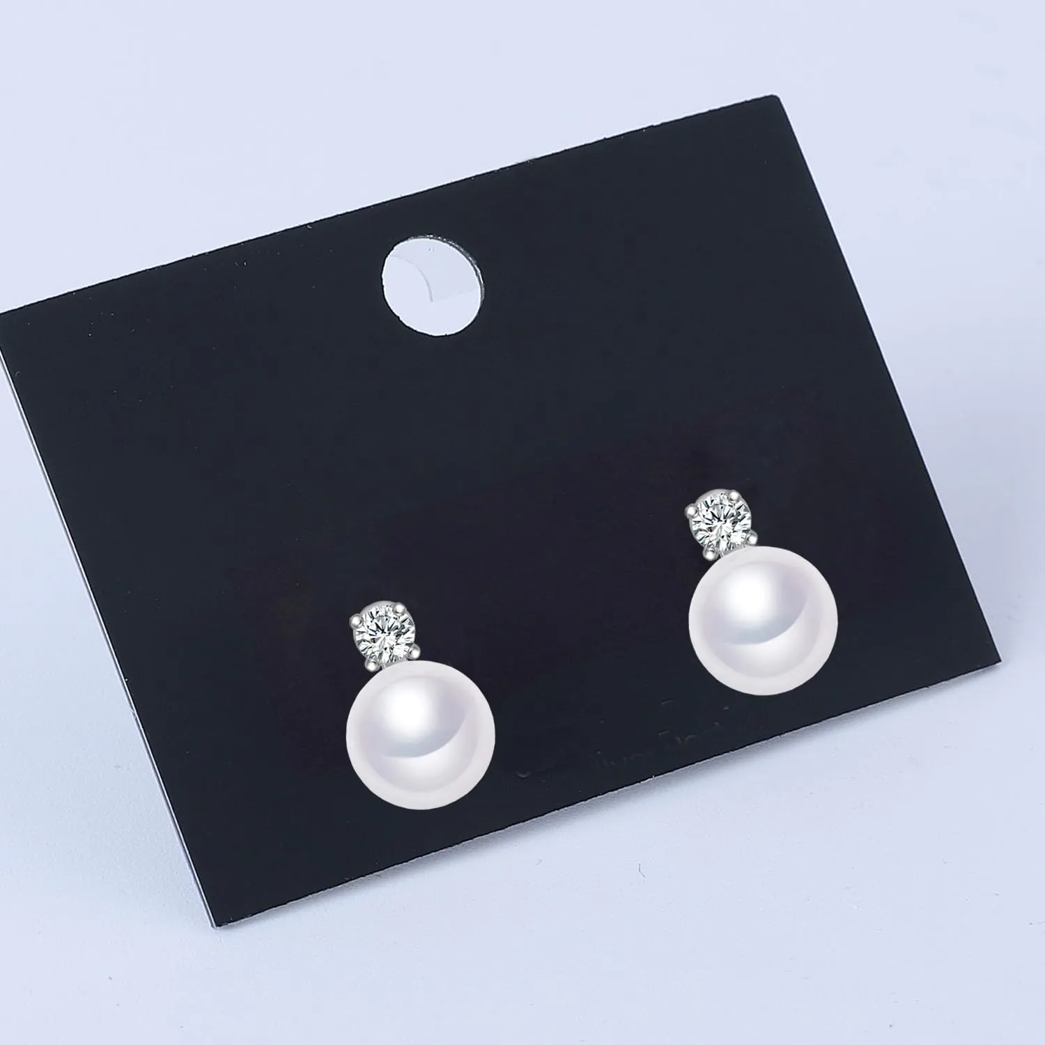 AAA  Quality Handpicked Freshwater Cultured Stud Button Pearl Earrings Gold Plated 925 Sterling Silver Post