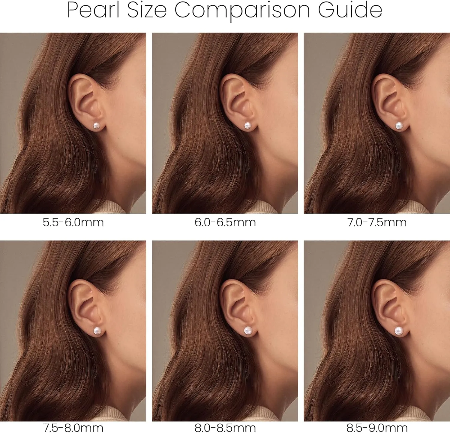 Akoya Cultured Pearl Earrings Round ?C 925 Sterling Silver Hypoallergenic Pearl Studs for Women