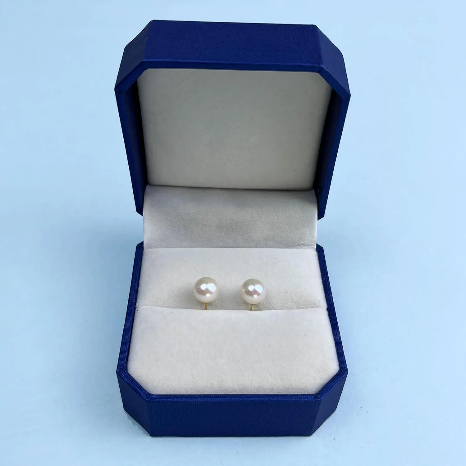 Akoya Cultured Pearl Earrings Round ?C 925 Sterling Silver Hypoallergenic Pearl Studs for Women