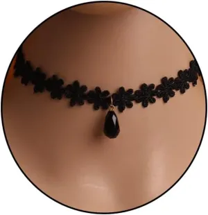 Aktully Black Choker Necklaces for Women Velvet Lace Choker Collar Necklace Goth Layered Choker Necklaces for Women Jewelry