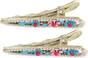 Beaupretty 2Pcs Vintage Chinese Hairpins with Flower Design Durable Clips for Women for Enhancing Hairstyles and Managing Various Styles