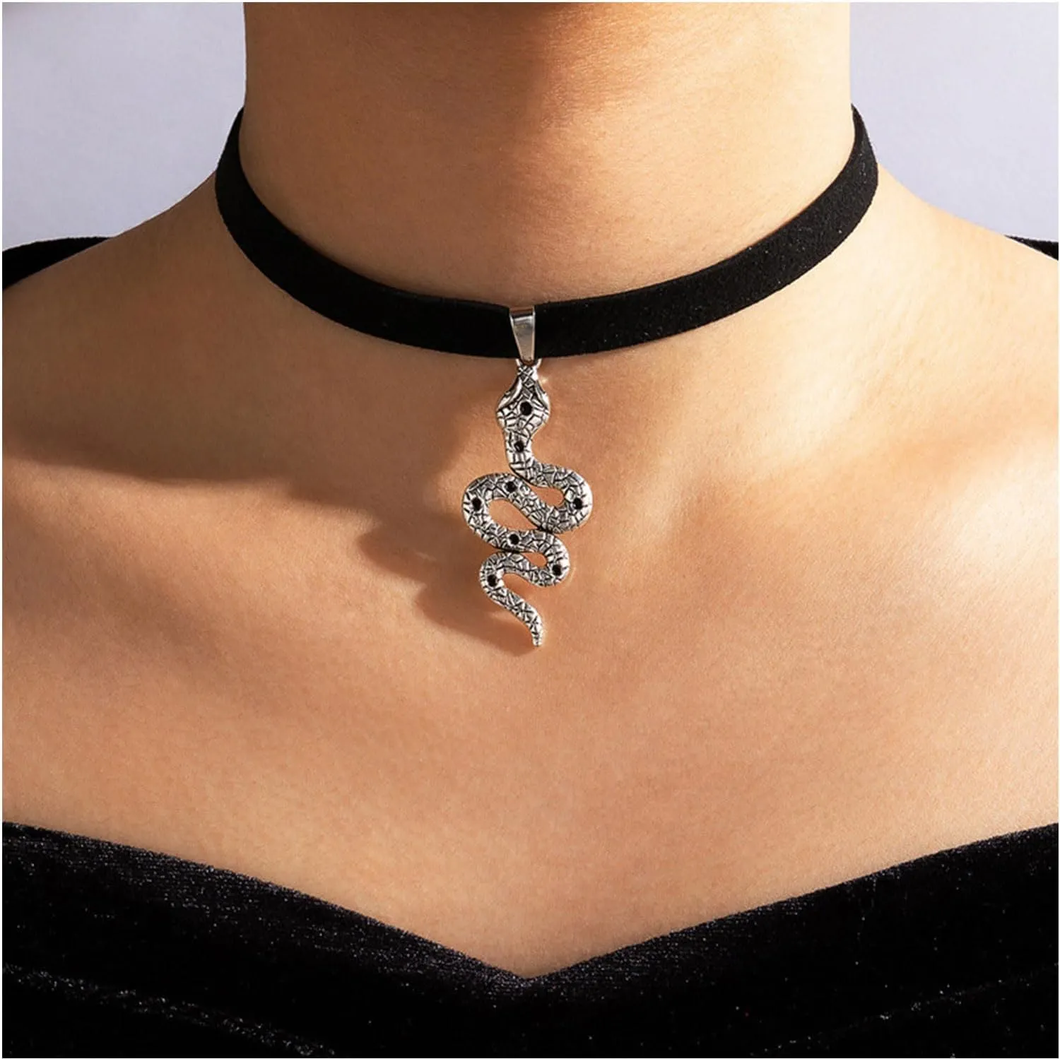 Black Velvet Moon Choker Necklace for Women Gothic Layered Necklaces Pendant Handmade Boho Crescent
