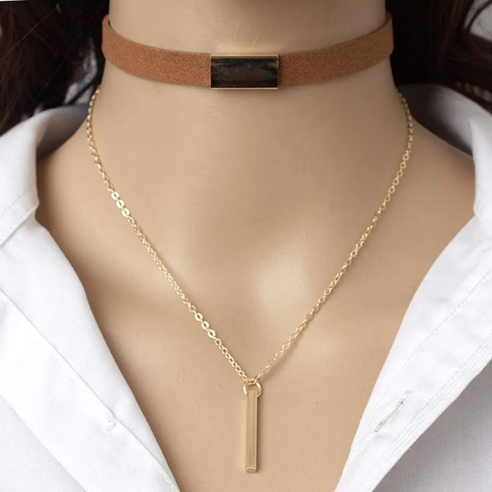 Blingsoul Wtchr Black Choker Necklace For Women - Adjustable Soft Collar Yenefer Chokers Cute Pendant Beach Necklaces Jewelry Birthday Gifts For Women