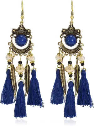 Boho Earrings for Women Tassel Earrings for Girls Bohemian Dangling Earrings Bohemian Chandelier Earrings for Birthday Party Thanksgiving Halloween Christmas Gift