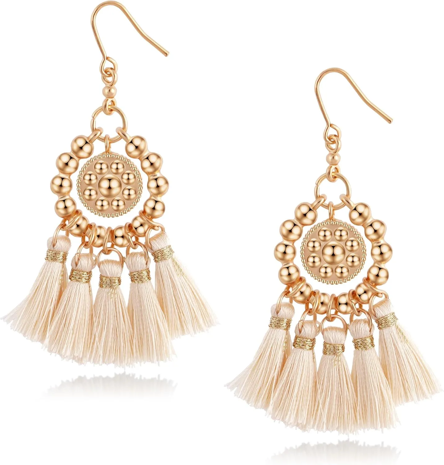 Boho Handmade Earrings for Women Colorful Statement Drop Dangle Style Tassel Earrings for Women
