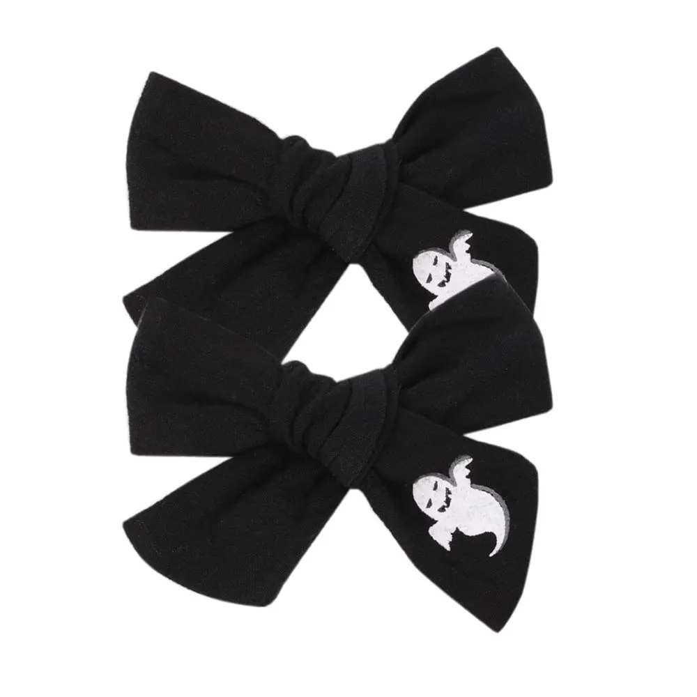Cartoon Halloween Witch Hat Spider White Ghost Girls Hair Clips for Baby Toddles Teen Hair Barrettes Headdress Cosplay Costume Gifts (Black)