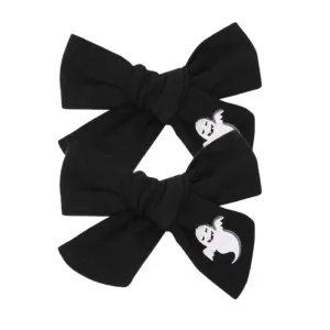 Cartoon Halloween Witch Hat Spider White Ghost Girls Hair Clips for Baby Toddles Teen Hair Barrettes Headdress Cosplay Costume Gifts (Black)
