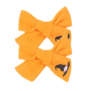 Cartoon Halloween Witch Hat Spider White Ghost Girls Hair Clips for Baby Toddles Teen Hair Barrettes Headdress Cosplay Costume Gifts (Yellow)