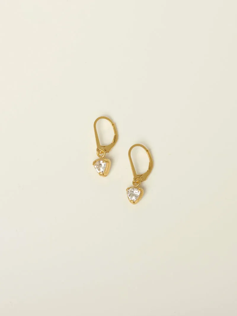 Celeste Earrings | White Topaz | 9k Gold