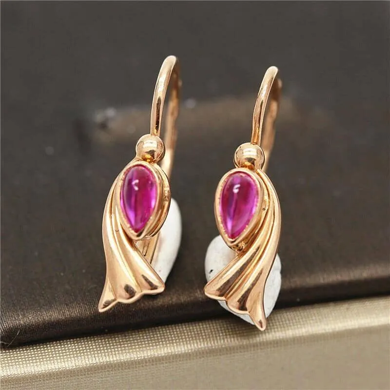 Classic Glamour 14K Rose Gold Earrings