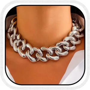 CLOACE Chunky Choker Necklace Gold Cuban Link Necklaces Chain Fashion Jewelry for Women