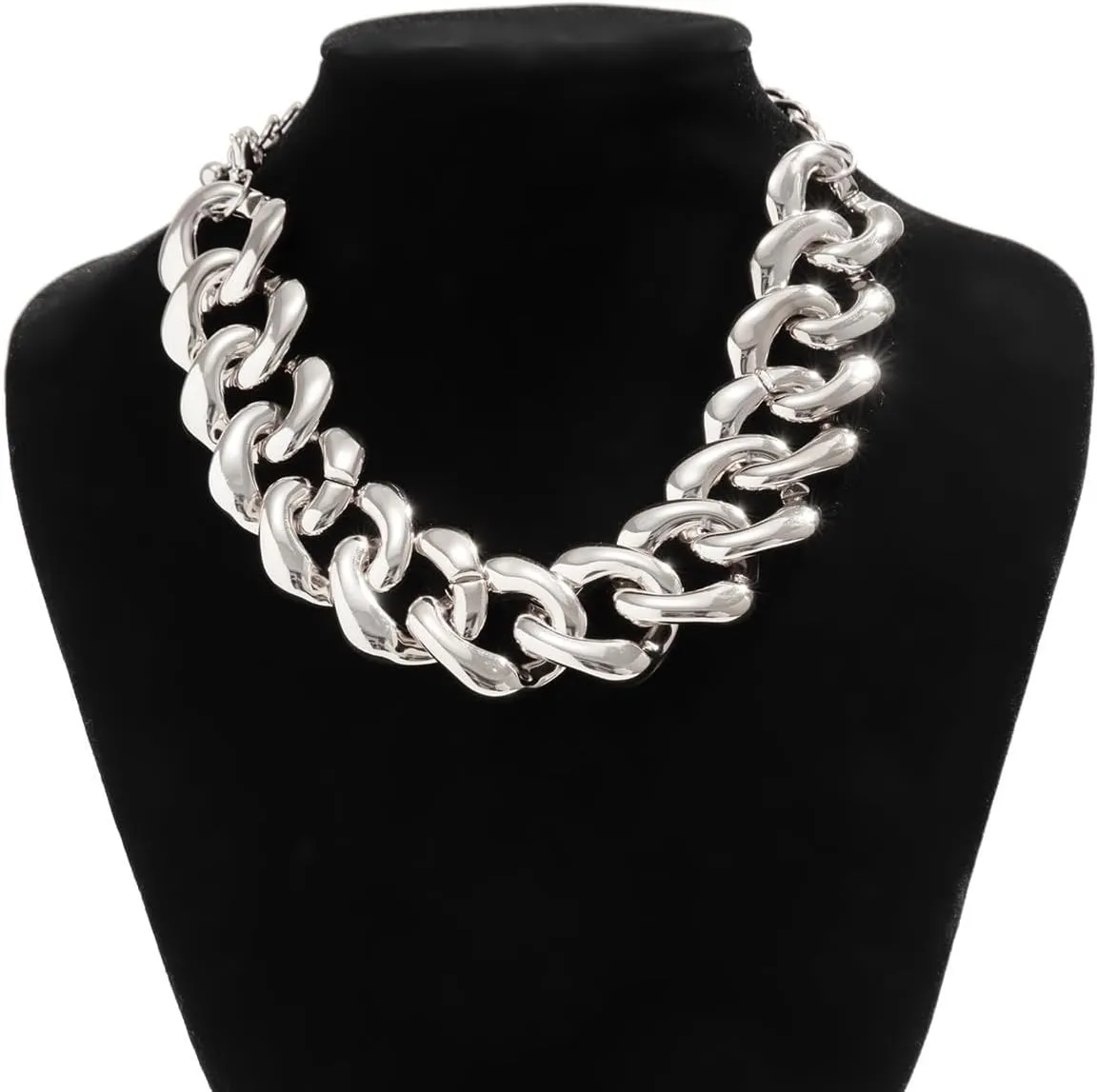 CLOACE Chunky Choker Necklace Gold Cuban Link Necklaces Chain Fashion Jewelry for Women