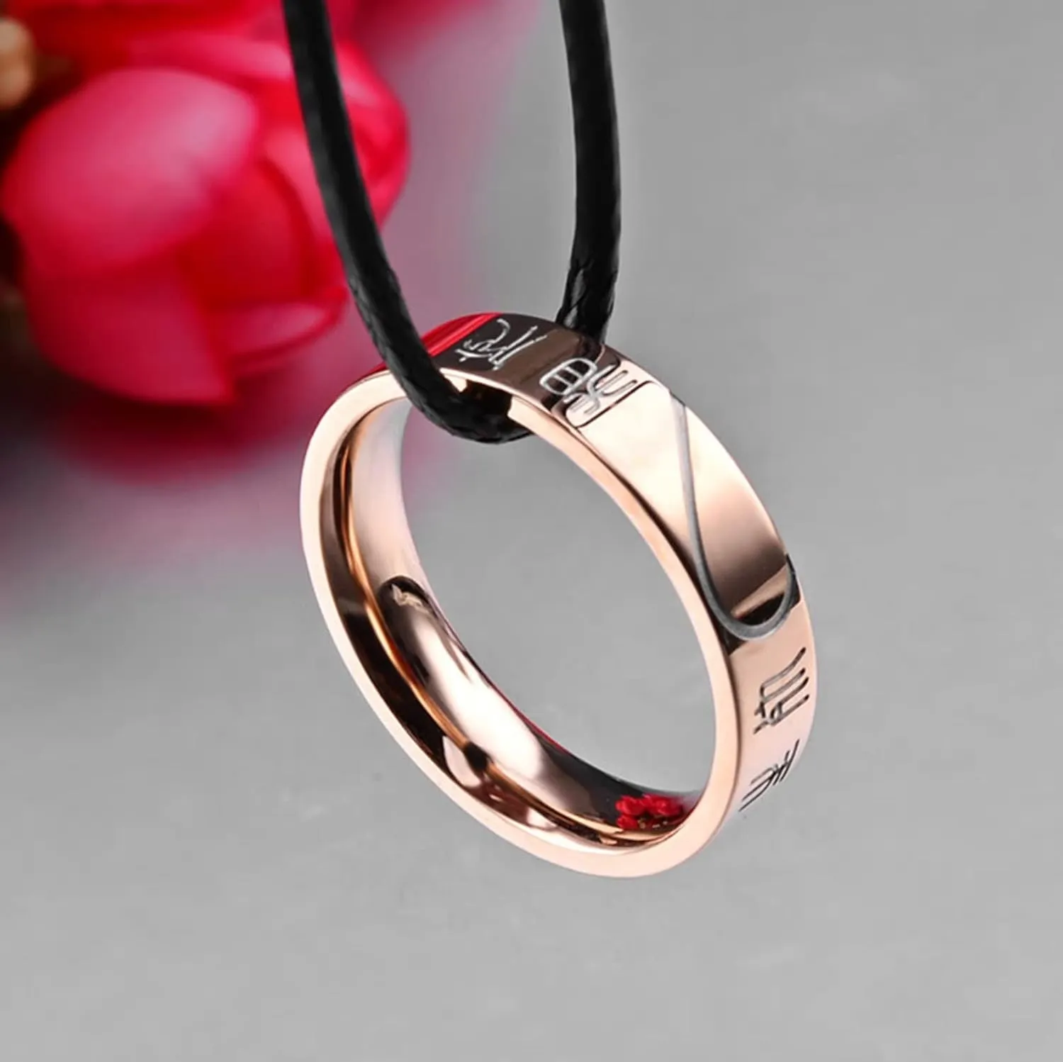 Couple Rings, Stainless Steel Puzzle Heart Couple Bands Ring for Men Women for Couple