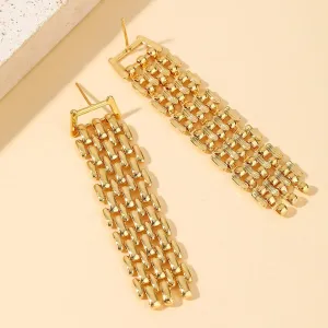 Dangling for Women Chandelier Statement Tassel Earrings Silver Sparkly Drop Cubic Zirconia Crystal Earrings Long Dangle Costume Jewelry