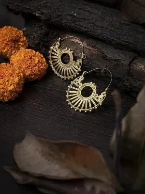 Dhokra Geometric Bali Earrings