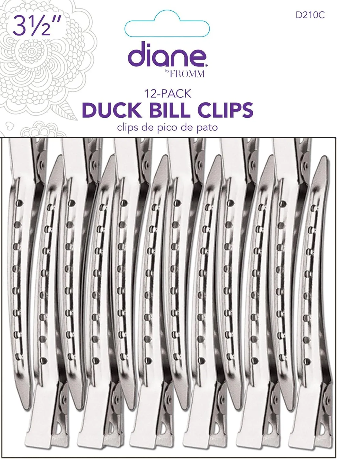 Diane Duck Bill Hair Clips 12 Pack