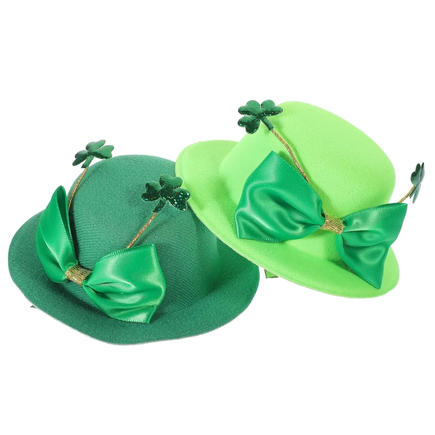 Didiseaon 2pcs St Patrick's Day Mini Hat Hair Clips Lightweight Barrettes for Women Holiday Hair Accessories for Celebrations and Festivals