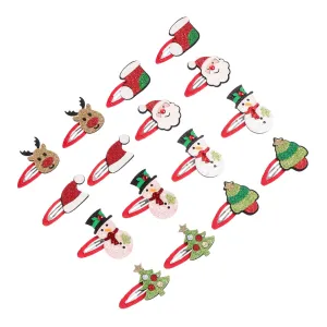 Didiseaon Adorable Christmas Hairpin Boys and Girls Headpiece Snowman Tree Hat Clip for Dress up Party Decorations
