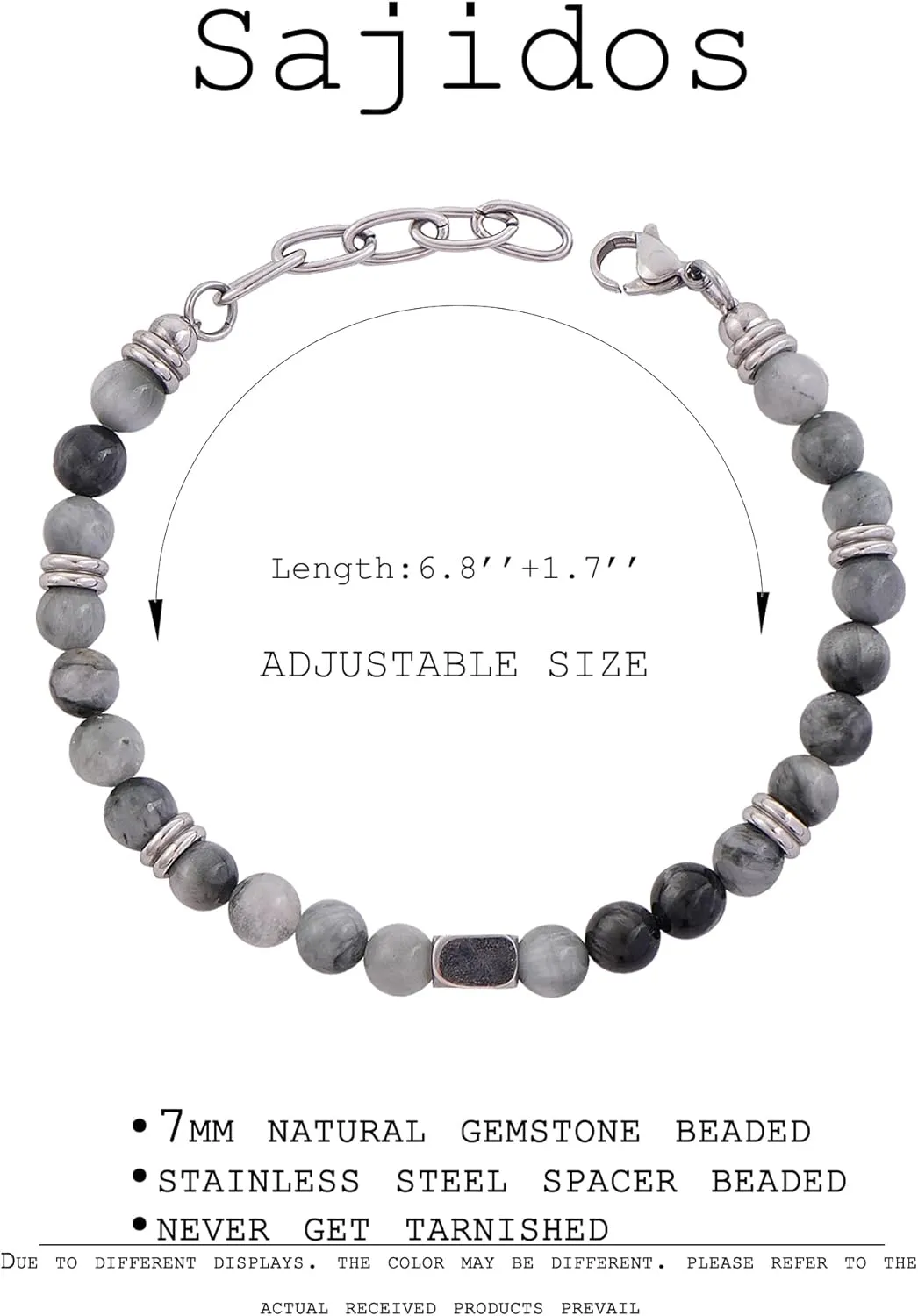 Easter Bracelets Gemstone Beaded Bracelet for Women Natural Stone Bead Stretch Bracelets Adjustable Handmade Summer Beach Bracelets for Women
