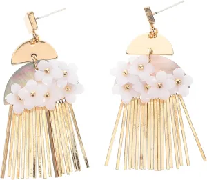 Elegant Long Dangle Tassel Earrings Vintage Chinese Style Minimalist Jewelry for Women