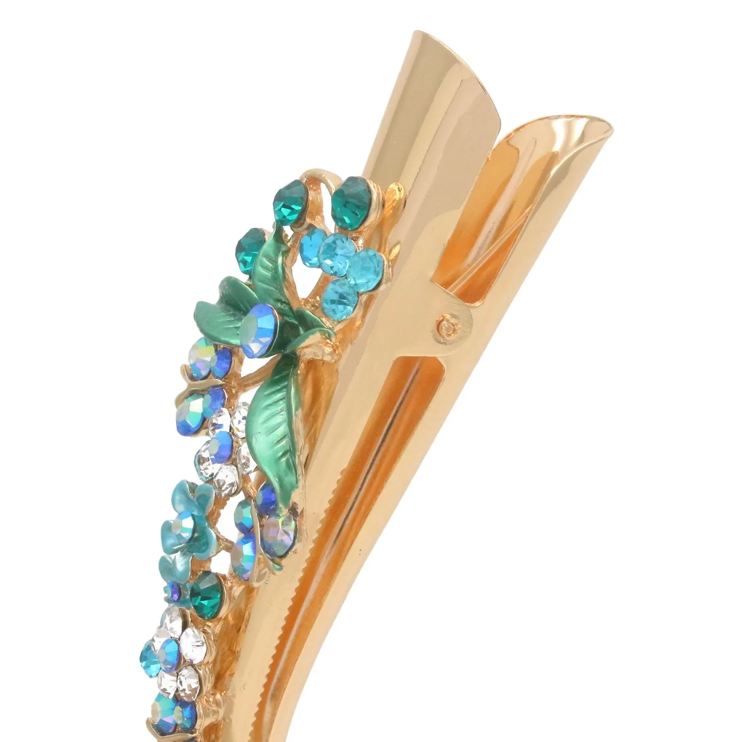 Fashion & Lifestyle Set of 4 Large Metal Alloy Alligator Sectioning Clips for Women and Girls - Pretty Strong Clamp Hair Pins Non-Slip Hair Grips Accessories for Thick Hair, Gold