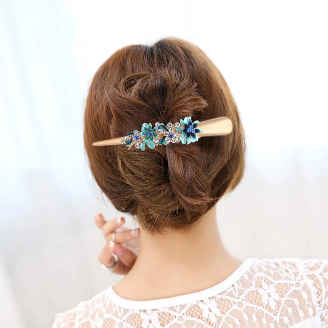 Fashion & Lifestyle Set of 4 Large Metal Alloy Alligator Sectioning Clips for Women and Girls - Pretty Strong Clamp Hair Pins Non-Slip Hair Grips Accessories for Thick Hair, Gold