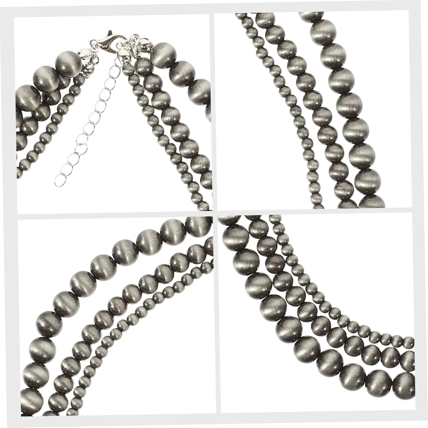 Fashion Layered Pearl Necklace for Women Elegant Simulation Pearls Neck Chain Retro Design Lightweight