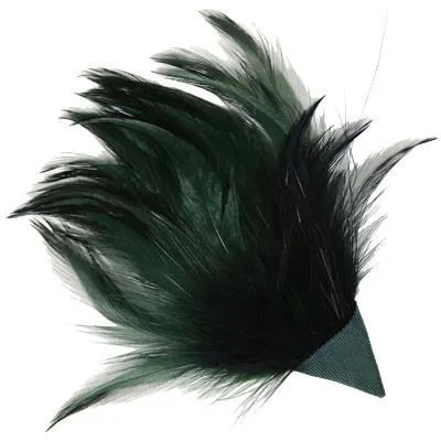 Feather Trim - Green & Black