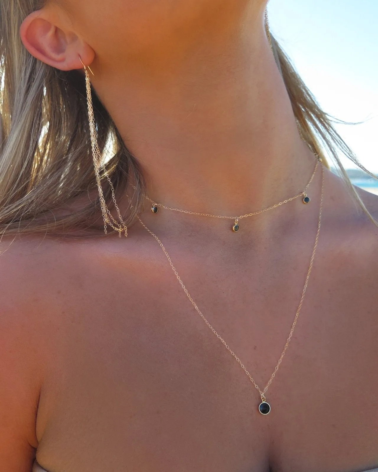 Five CZ Necklace