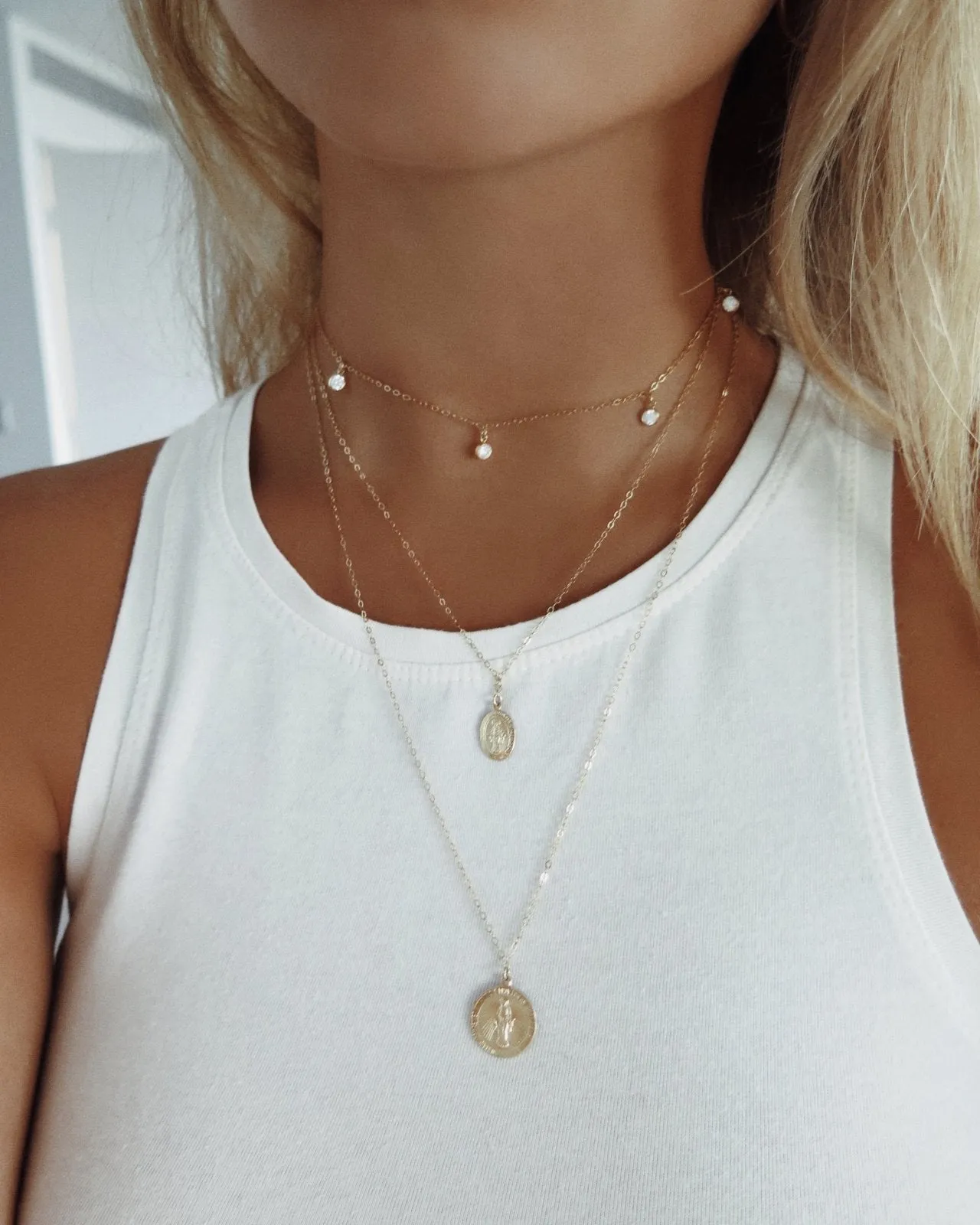 Five CZ Necklace
