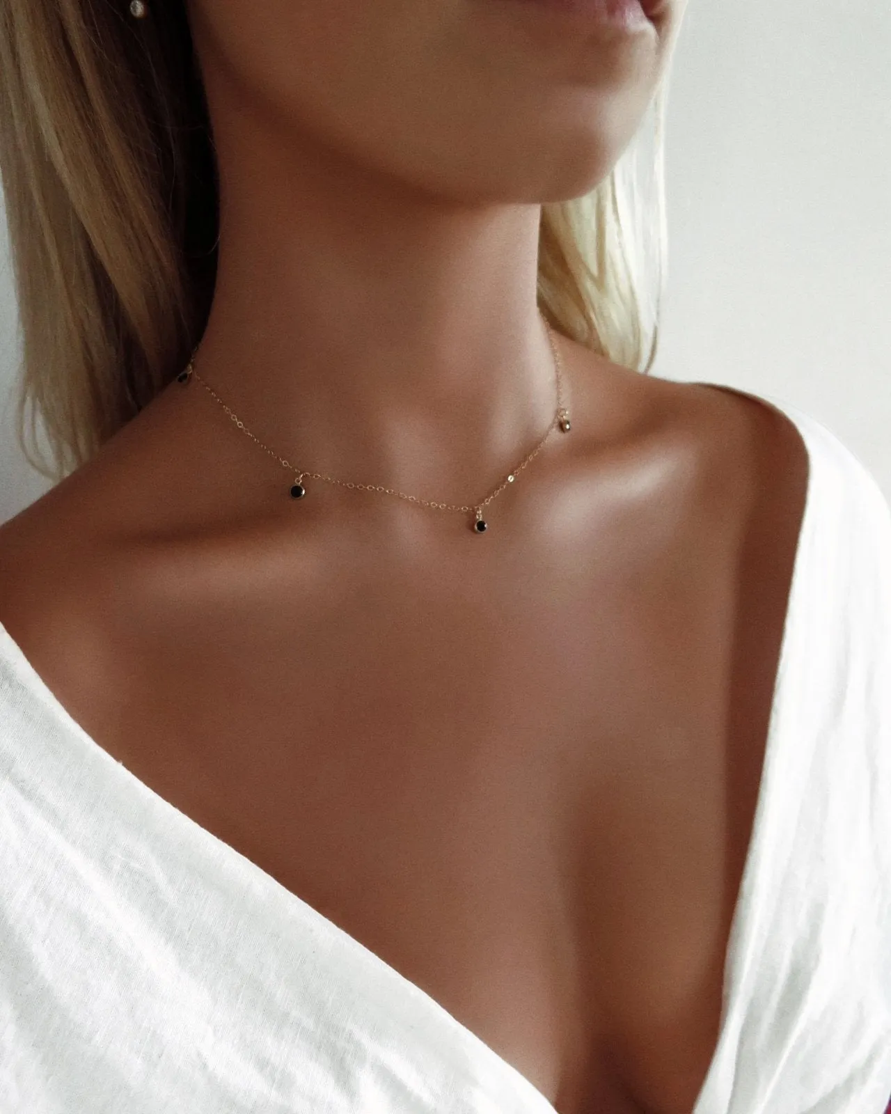 Five CZ Necklace