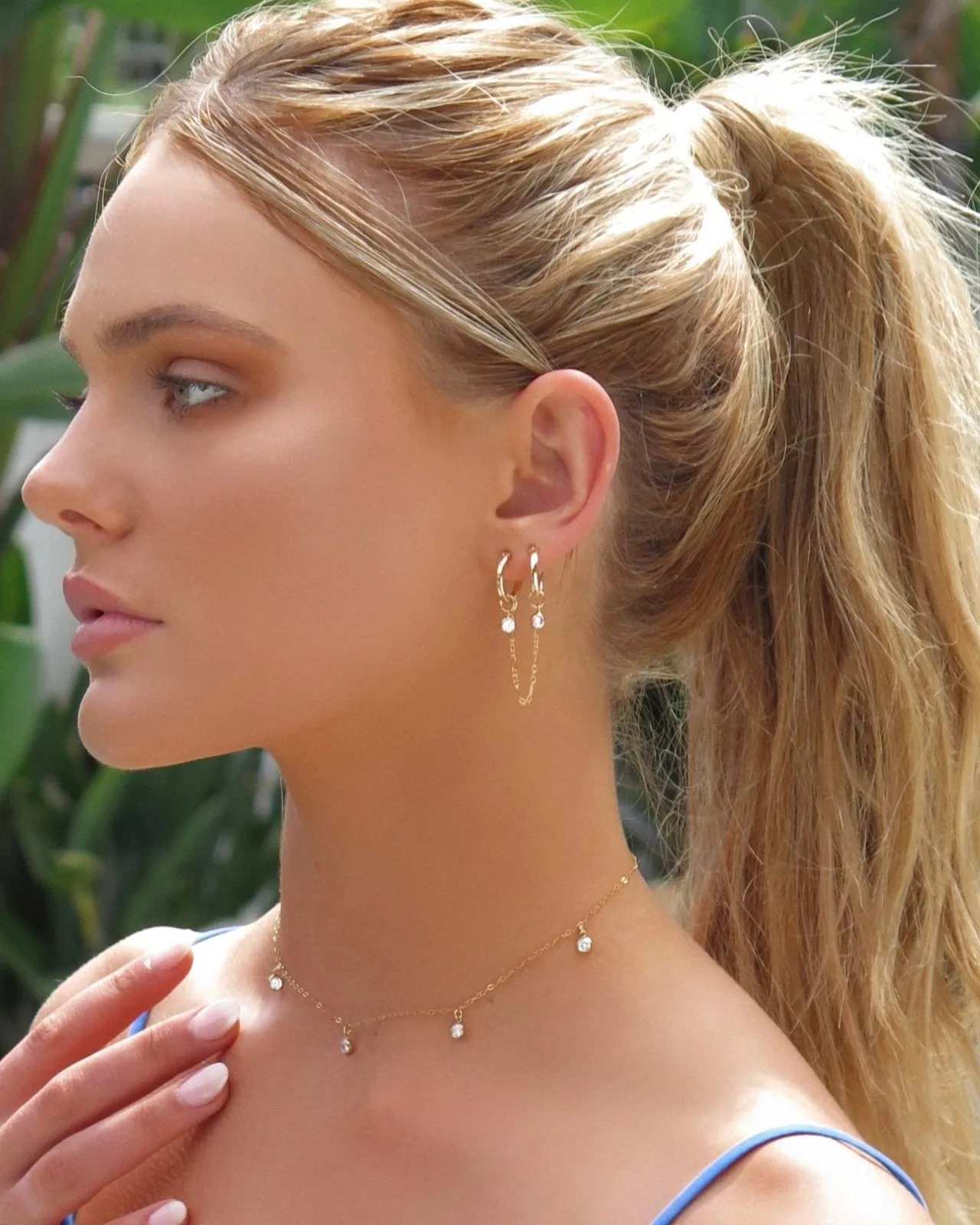 Five CZ Necklace
