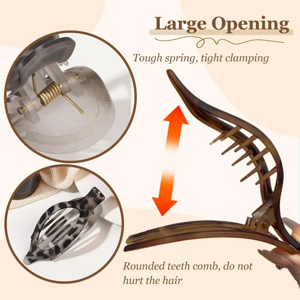 French Hair Clips, 2025 New Large Hair Clips Durable Claw Clips, Versatile Styling Accessories for Women (A)