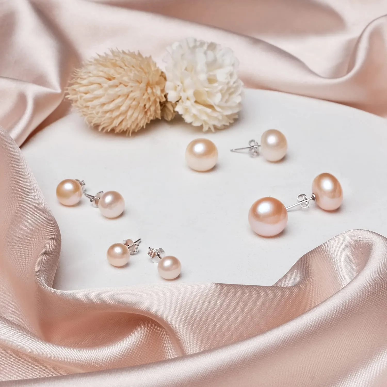 Freshwater Real Pearl Stud Earrings Quality Pearl Earrings for Women