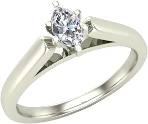 Glitz Design Marquise Cut Diamond Engagement Ring for women  carat 14K Gold 6 Prong Solitaire Setting