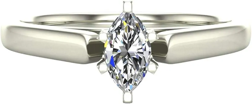 Glitz Design Marquise Cut Diamond Engagement Ring for women  carat 14K Gold 6 Prong Solitaire Setting