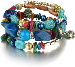 Handmade Beaded Bracelet Retro Stone Beaded Bracelet for Women for Mother's Day Christmas